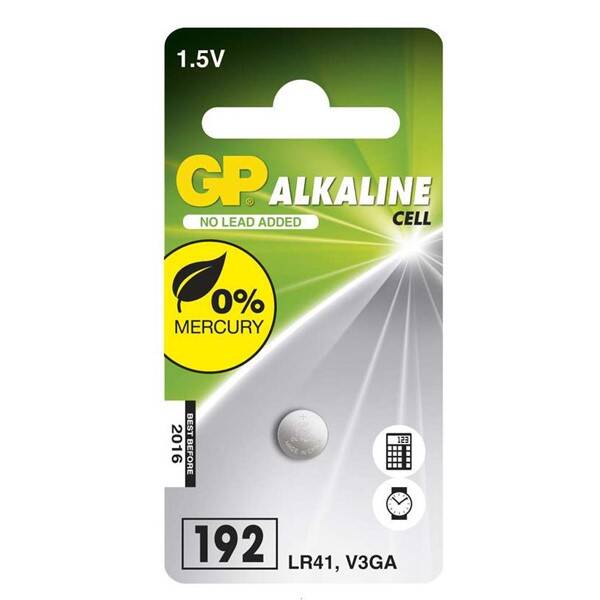 Batéria alkalická GP 192F (LR41) strieborná

