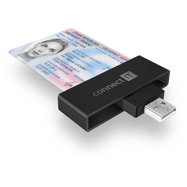 Čítačka eObčianok Connect IT CFF-3000-BK čierna

