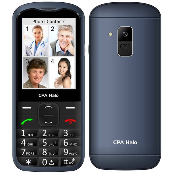 Mobilný telefón CPA Halo 28 Senior s nabíjecím stojánkem modrý

