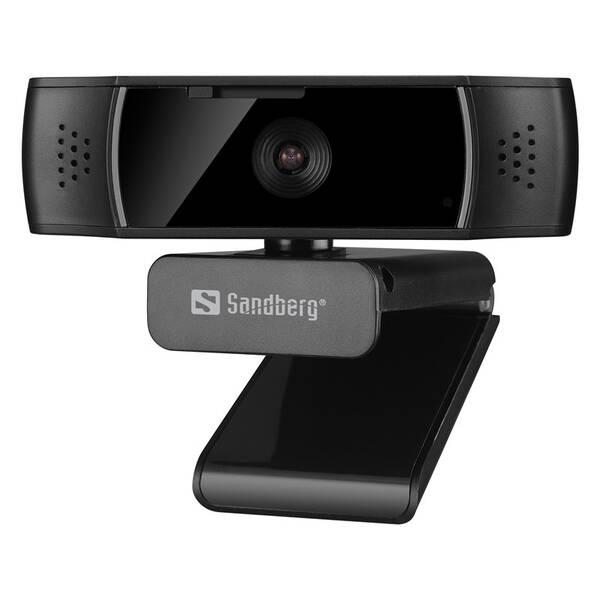 Webkamera Sandberg USB Autofocus DualMic čierna

