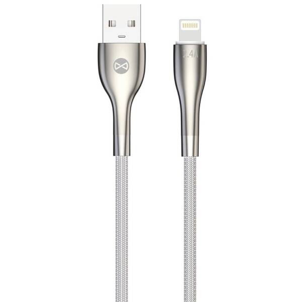 Kábel Forever Sleek USB/Lightning, 2,4 A, 1 m biely

