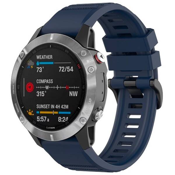 Remienok FIXED Silicone Strap na Garmin QuickFit 22 mm modrý

