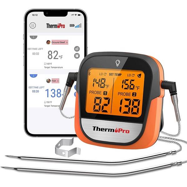Teplomer do mäsa ThermoPro TP-902 oranžový

