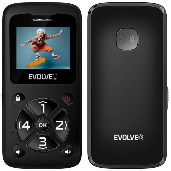 Mobilný telefón Evolveo EasyPhone ID čierny

