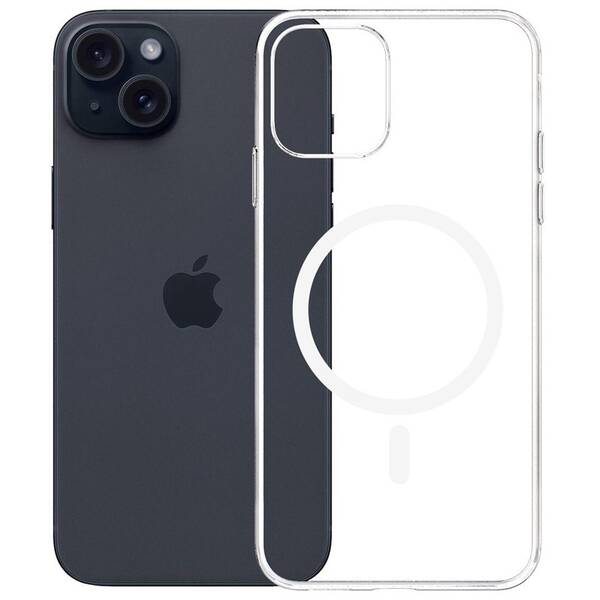 Kryt na mobil 3mk Clear MagCase na Apple iPhone 15 priehľadný

