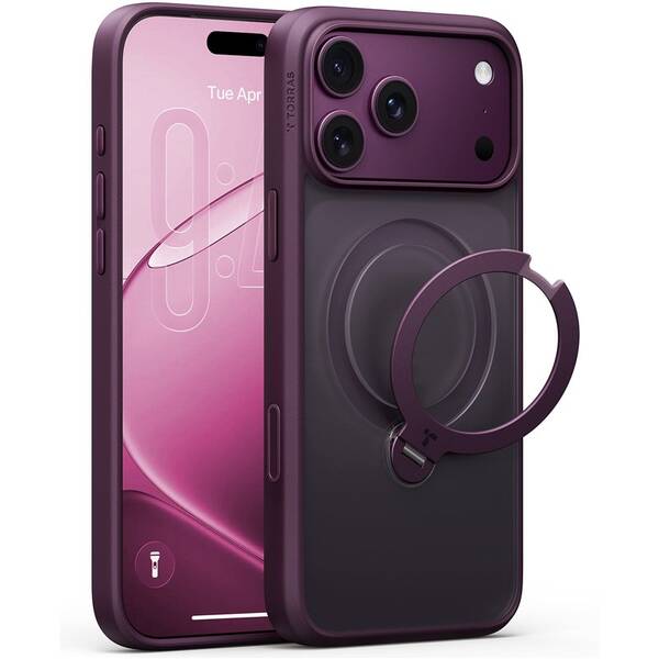 Kryt na mobil Torras Ostand Q3 Spin na Apple iPhone 18 Pro fialový

