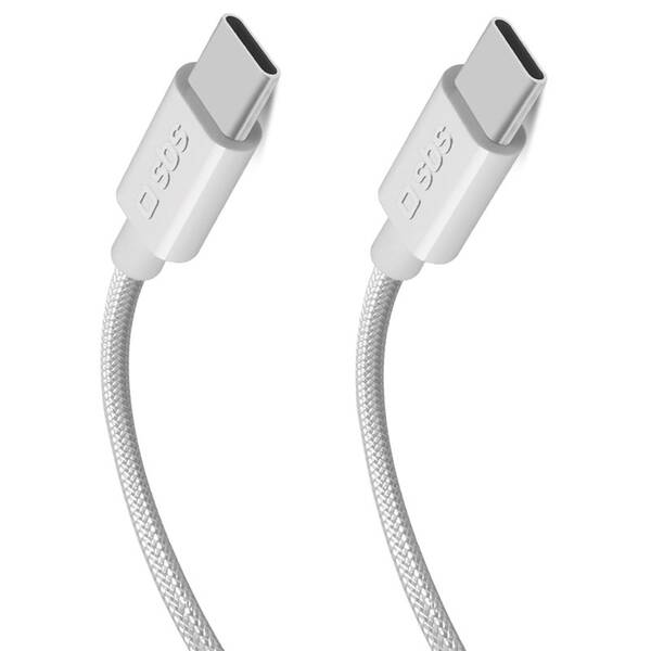 Kábel SBS USB-C/USB-C, PD, 100 W, 1,5 m sivý

