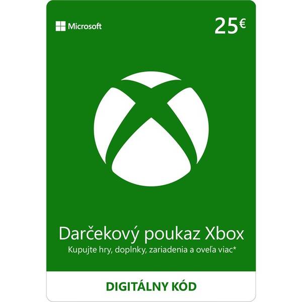  Microsoft Xbox darčeková karta 25 EUR - elektronická licencia 

