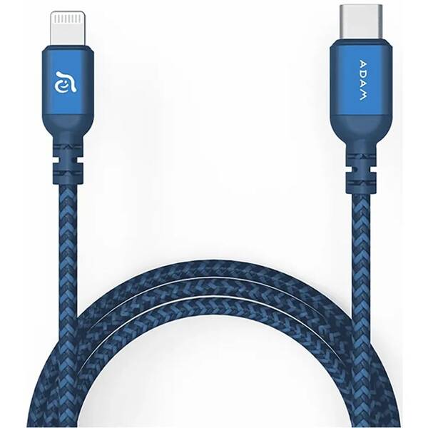 Kábel ADAM Elements AE PeAk II C120B USB-C/Lightning, 1,2 m modrý

