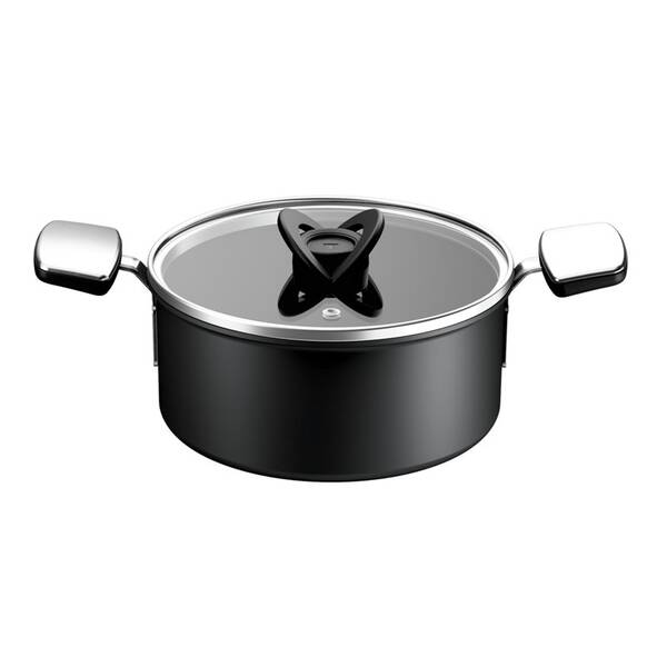 Hrniec s pokrievkou Tefal G3284443, 20 cm čierny

