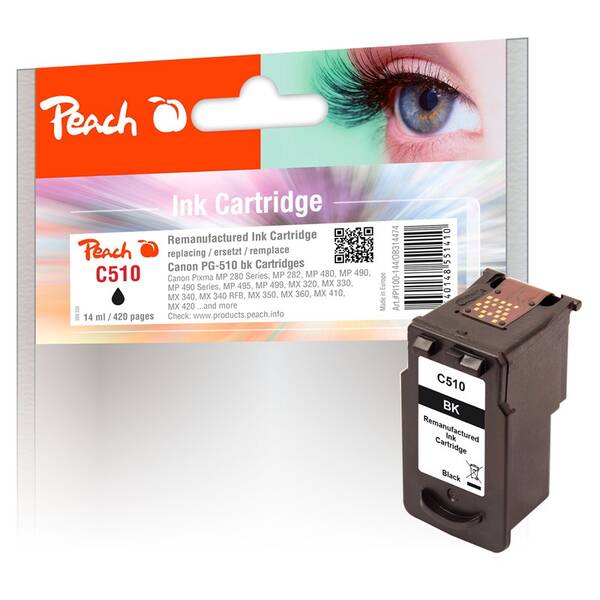 Cartridge Peach Canon PG-510, 420 strán čierna


