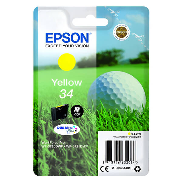 Cartridge Epson 34, 300 strán žltá

