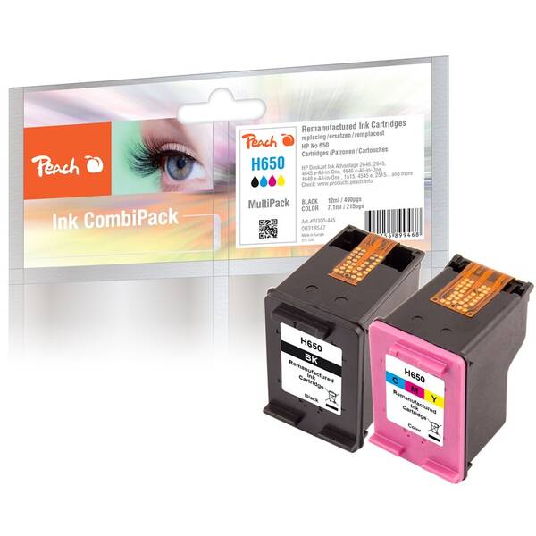 Cartridge Peach HP 650, MultiPack, 490/215 strán - CMYK 

