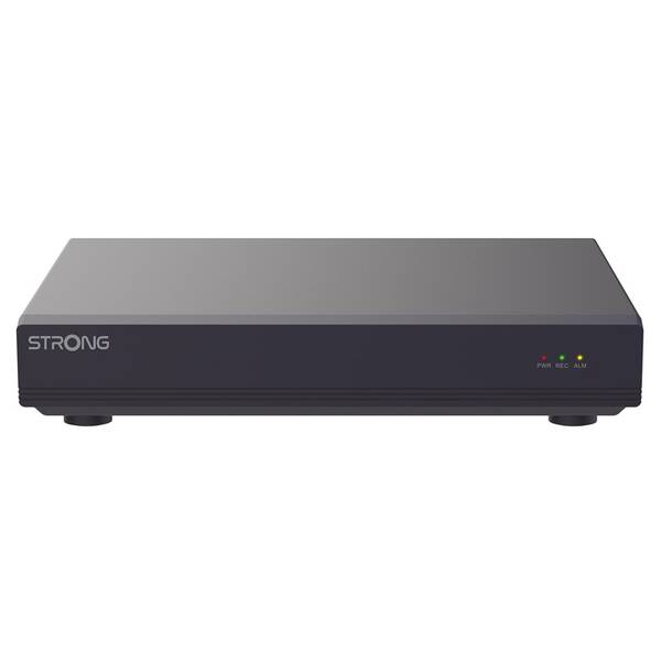 Záznamové zariadenia Strong NVR1080-4P, 4xIP, 8Mpx, 512Mbps, HDMI, VGA, 2× USB, 1× LAN, 1× SATA, 4× PoE čierna

