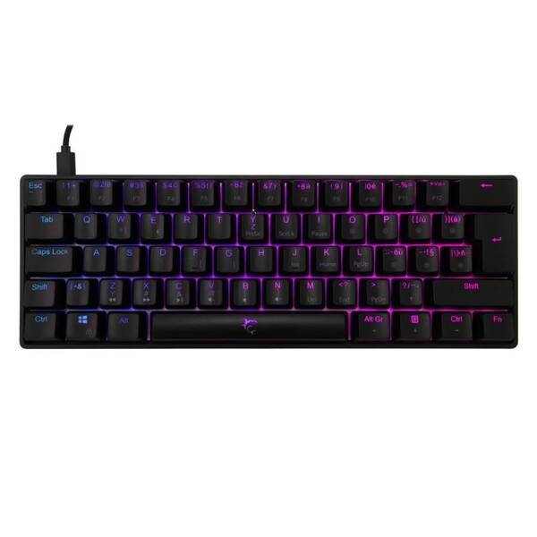Klávesnica White Shark SHINOBI 2, CZ/SK layout, Red Switch čierna

