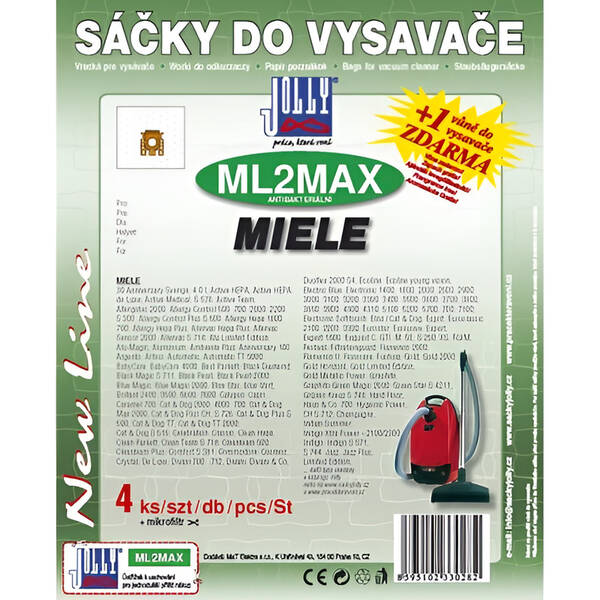 Vrecká pre vysávače Jolly MAX ML 2 (4 ks) 

