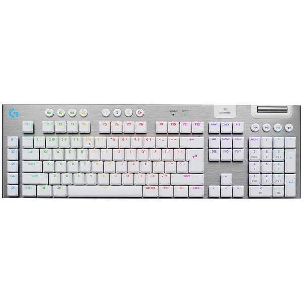 Klávesnica Logitech G915 X Lightspeed Wireless, US layout biela

