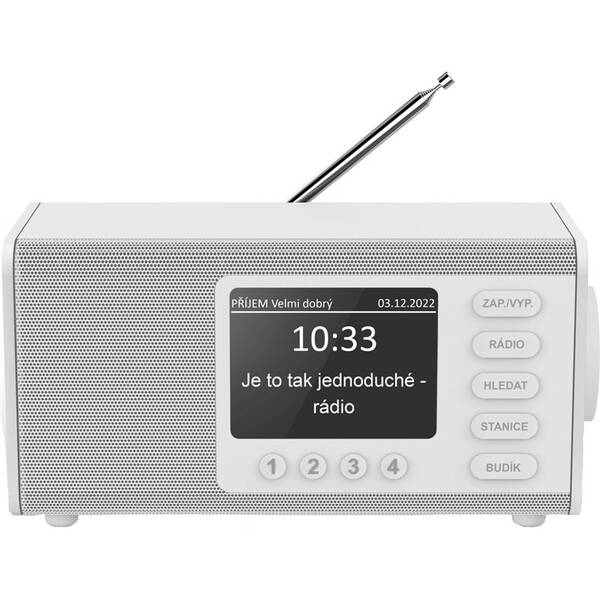 Rádioprijímač s DAB+ Hama DR1000 biely

