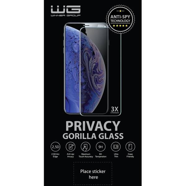 Tvrdené sklo WG 4D Privacy Full Glue na Apple iPhone 15 Pro čierne

