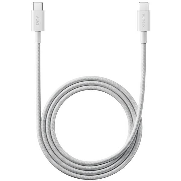Kábel Xiaomi USB-C/USB-C, 6A, 120W, 1m biely


