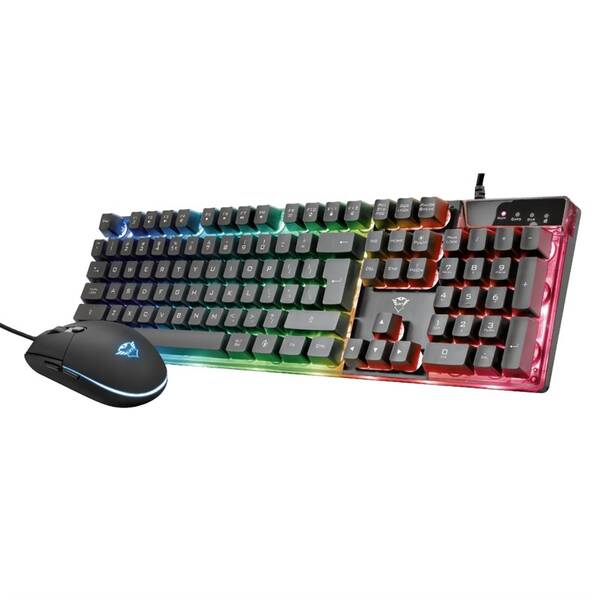 Klávesnica s myšou Trust GXT 838 Azor Gaming Combo, CZ/SK čierna

