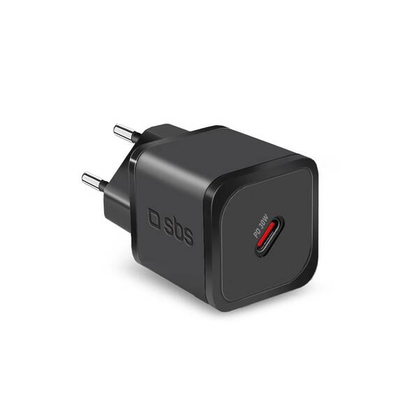 Nabíjačka do siete SBS Mini USB-C, GaN, 30 W, PD čierna

