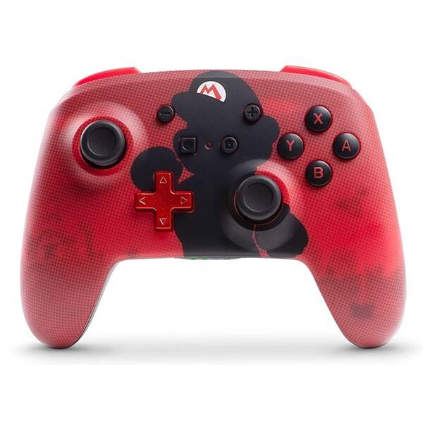 Gamepad PowerA Enhanced Wireless Controller, Nintendo Switch - Mario Silhouette červený

