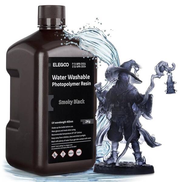 UV resin Elegoo Water-washable 2kg - smoky black 

