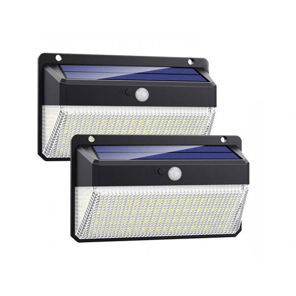 Nástenné svietidlo Viking M328SET, solárne, PIR (2 ks) čierne

