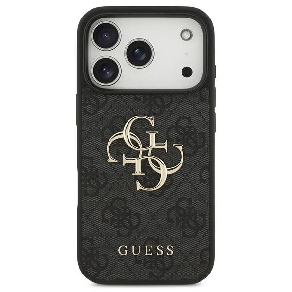 Kryt na mobil Guess 4G Metal Logo na Apple iPhone 18 Pro sivý

