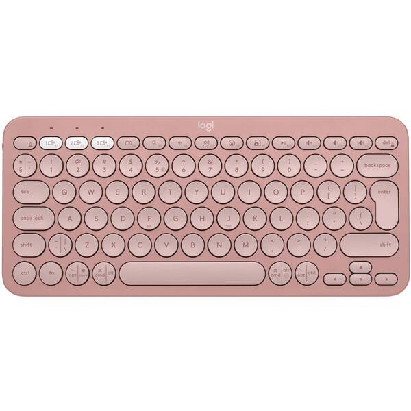 Klávesnica Logitech Pebble Keys 2 K380s, US INT'L ružová

