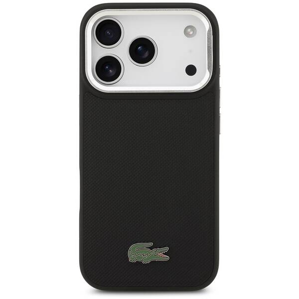 Kryt na mobil Lacoste Iconic Petit Pique Camera Stand MagSafe na Apple iPhone 17 Pro čierny

