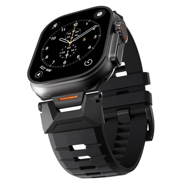 Remienok Epico FKM Rubber Pro na Apple Watch SE (44mm)/Series 1-9 (42/44/45mm) 10-11 (46mm)/Ultra (49mm) čierny

