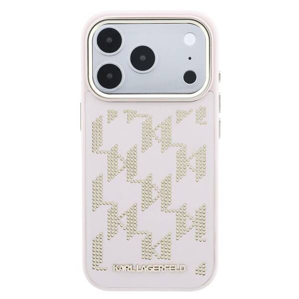 Kryt na mobil Karl Lagerfeld PU Perforated Monogram MagSafe na Apple iPhone 17 Pro ružový

