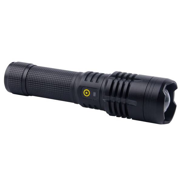 Lampáš Solight 1400 lm, power bank, 2800 mAh Li-Ion, USB čierna

