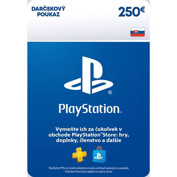  Sony PlayStation Store SK - elektronická peňaženka 250 EUR 

