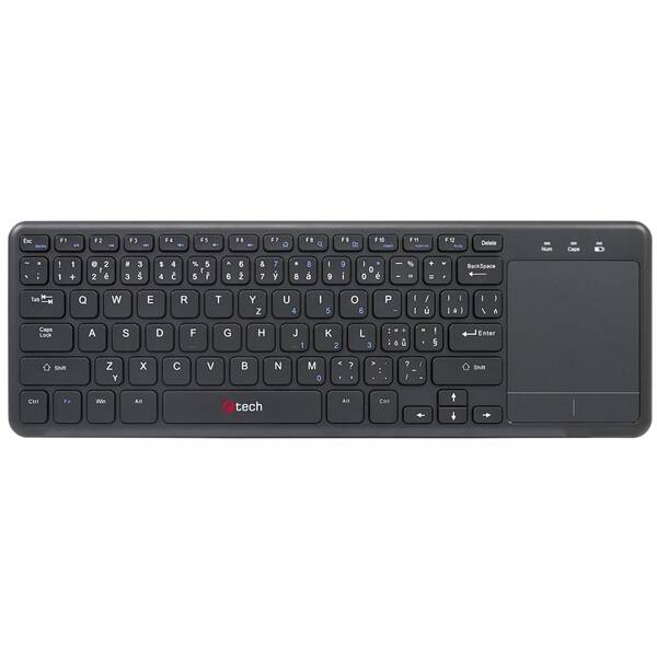 Klávesnica C-Tech WLTK-01 s touchpadom čierna

