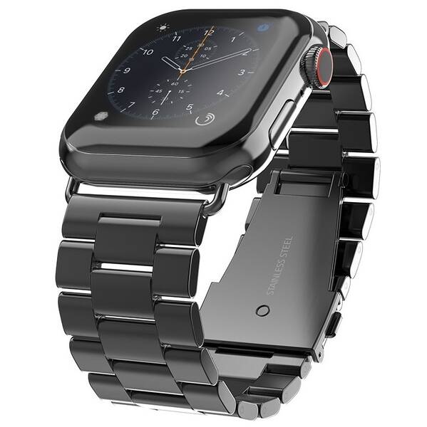 Remienok Swissten na Apple Watch, kovový, 38/40/41 mm čierny

