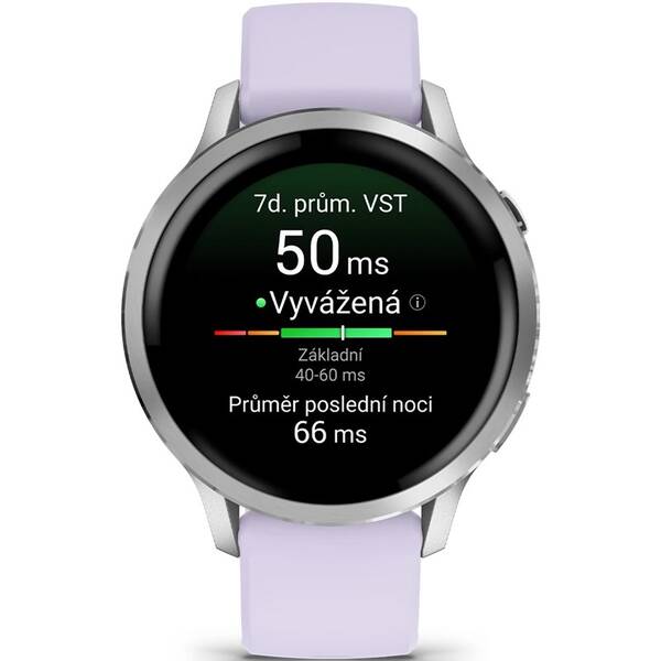 Inteligentné hodinky Garmin Venu 4 - 41 mm strieborné/fialové

