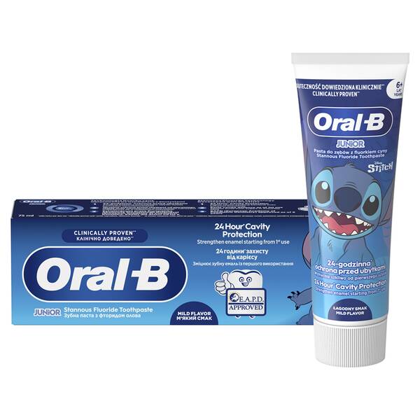 Detská zubná pasta Oral-B Junior Stitch, 75 ml 

