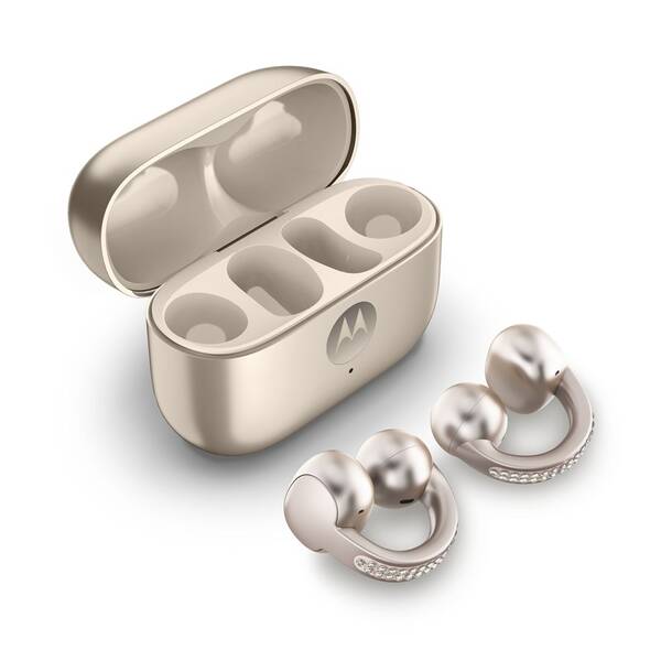 Slúchadlá Motorola Moto Buds Loop Swarovski® Crystals béžová

