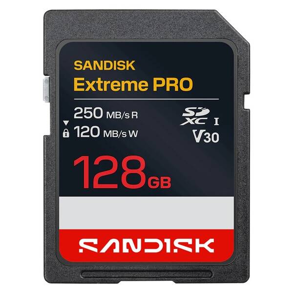 Pamäťová karta SANDISK 128GB UHS-I U3 (250R/120W) 

