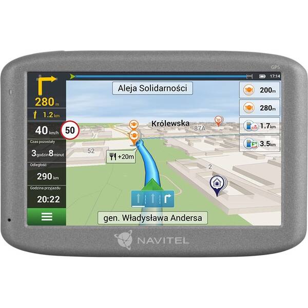 Navigačný systém GPS NAVITEL E501 Lifetime sivá

