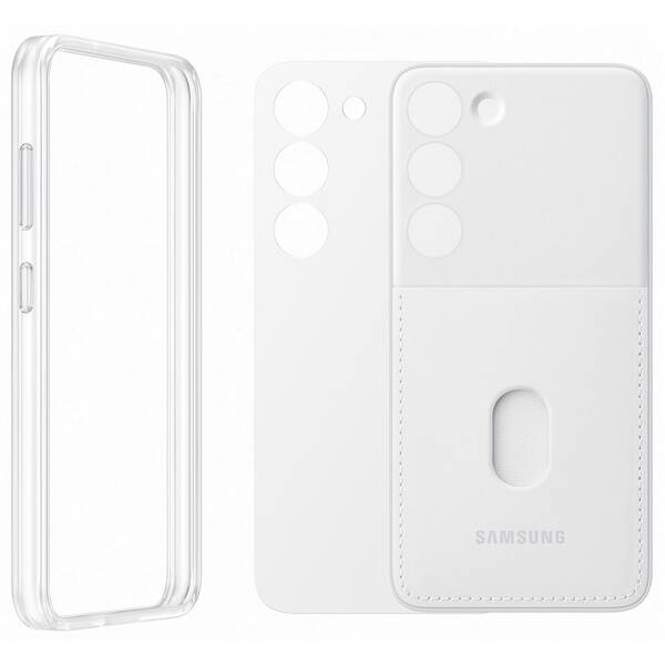 Kryt na mobil Samsung Frame na Galaxy S23 biely

