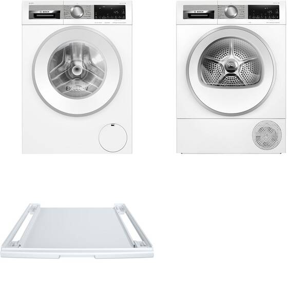 Set výrobkov Bosch WGG244F9BY + WQG24591BY + WTZ27400 biely


