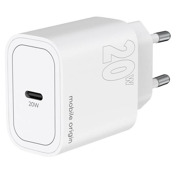 Nabíjačka do siete Mobile Origin USB-C PD20W biela

