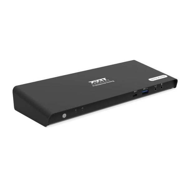 Dokovacia stanica PORT CONNECT 3x 4K USB-C + USB A čierna

