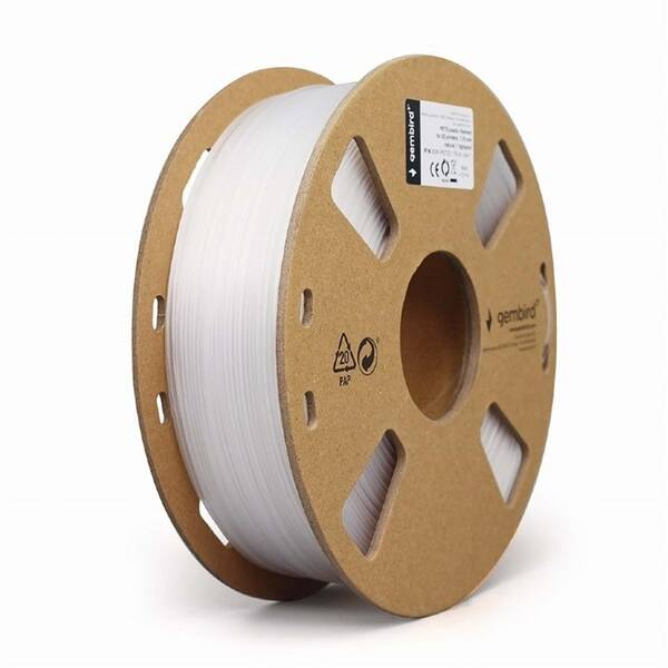 Tlačová struna (filament) Gembird PETG 1,75MM/1 WHT 

