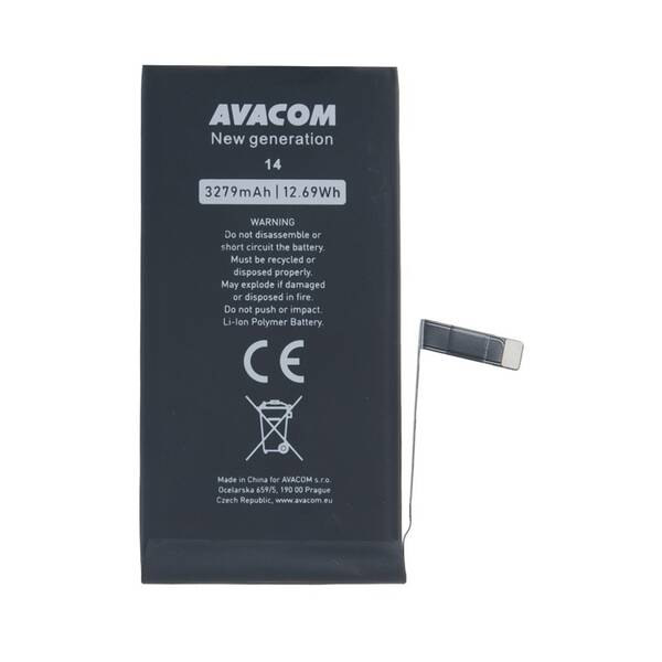Batéria Avacom na Apple iPhone 14, Li-Ion 3,87V 3279mAh (náhrada A2863) čierna

