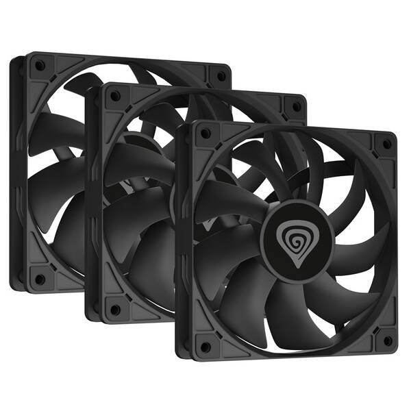 Ventilátor Genesis OXAL 120, 3-Pack čierny

